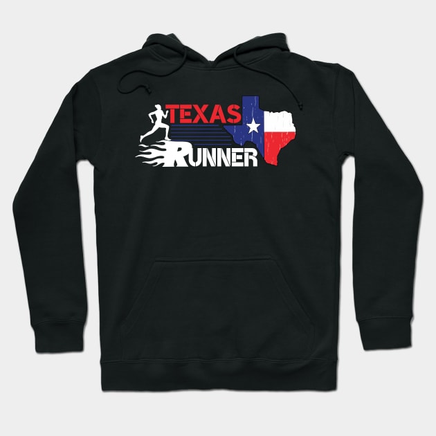 Texas running novelty, i love texas Hoodie by mlleradrian